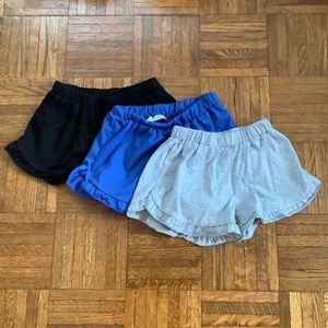3 pairs of jersey shorts for girls